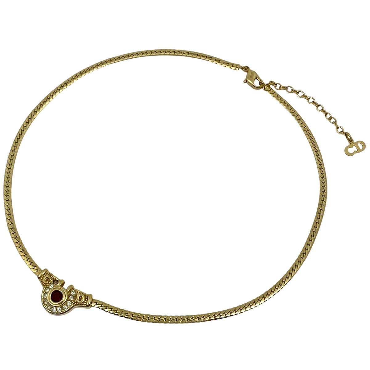 クリスチャンディオール Christian Dior ラインストーン チェーン