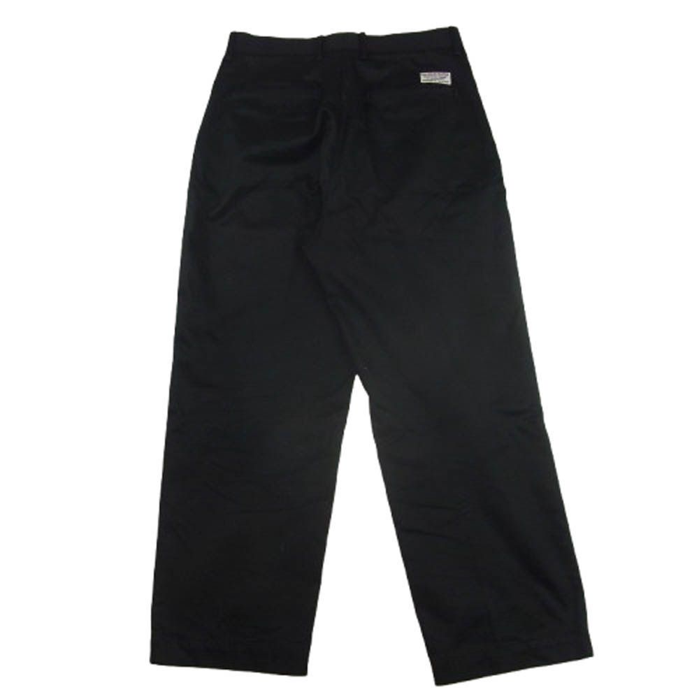 WACKO MARIA / 2タック/チノパンツ/ストレートパンツ/M/コットン/CRM WACKO MARIA ワコマリア 2タック コットン パンツ ブラック系 M【中古