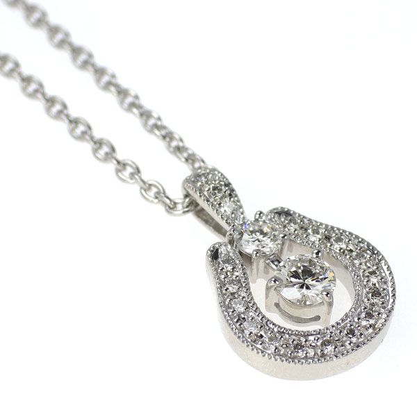 モニッケンダム K18WG ダイヤモンド ペンダントネックレス 0.43ct  