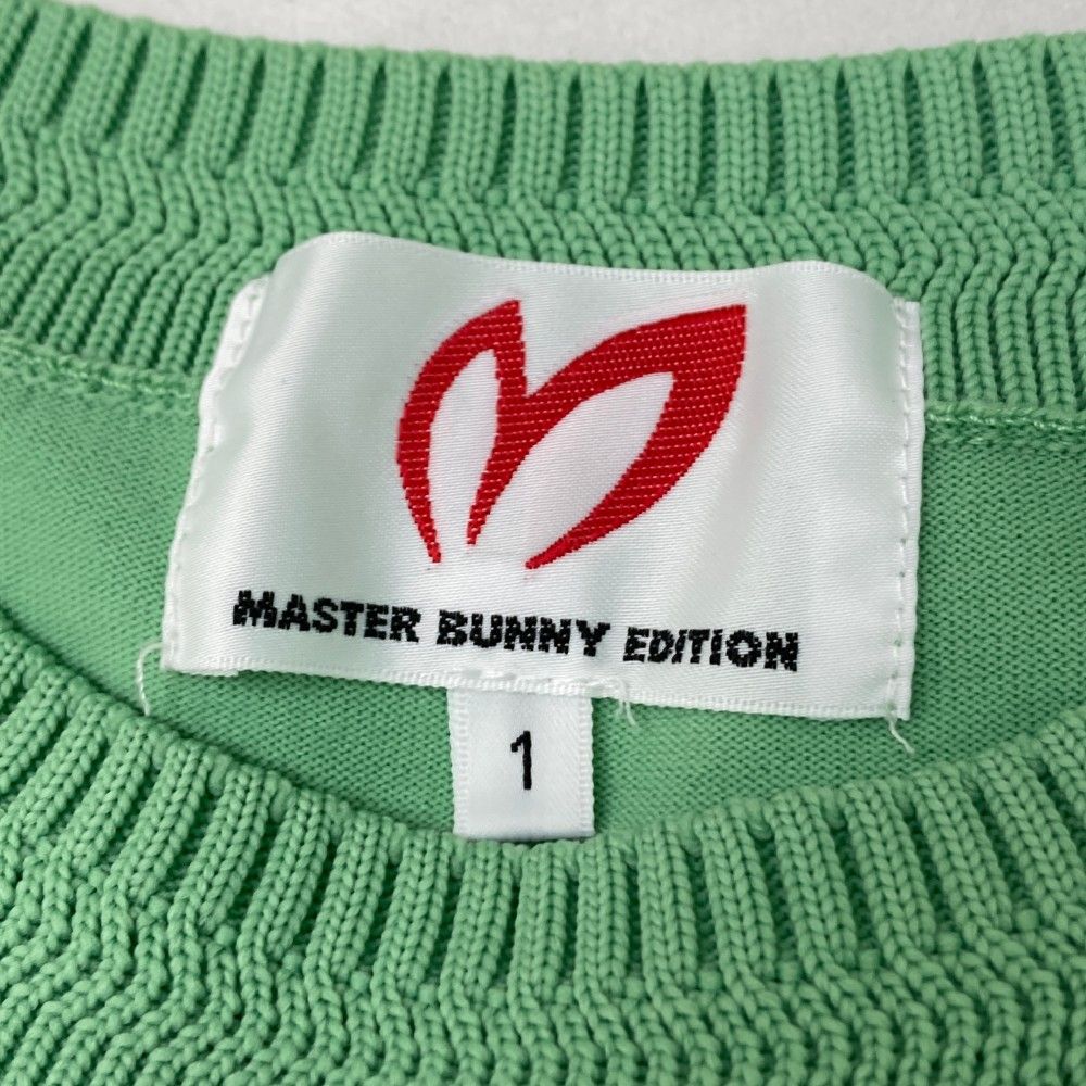 サイズ：1 MASTER BUNNY EDITION マスターバニーエディション 2025年モデル ニットセーター  グリーン系 [240101468315] ゴルフウェア レディース ストスト サイズ：1 MASTER BUNNY EDITION マスターバニーエディション