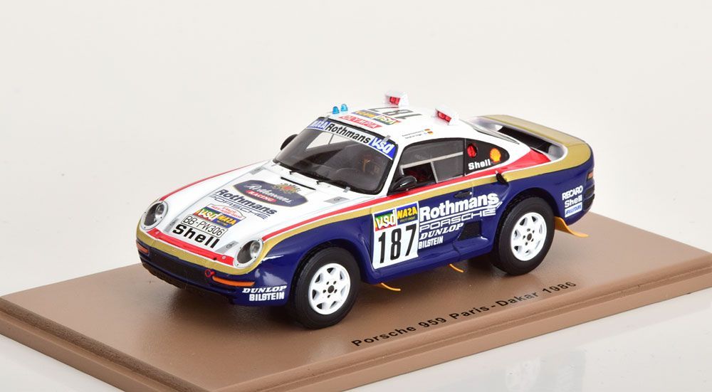 スパーク 1/43 ポルシェ 959 #187 パリダカールラリー 1989 ロスマンズ Porsche Rally Paris Dakar  Rothmans Kussmaul/Unger - メルカリ