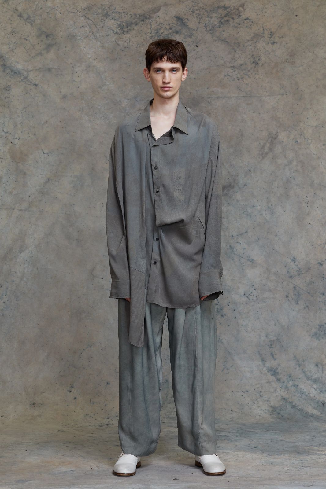 ZIGGY CHEN ジギーチェン 24SS DECONSTRUCTED LONG SHIRT 長袖