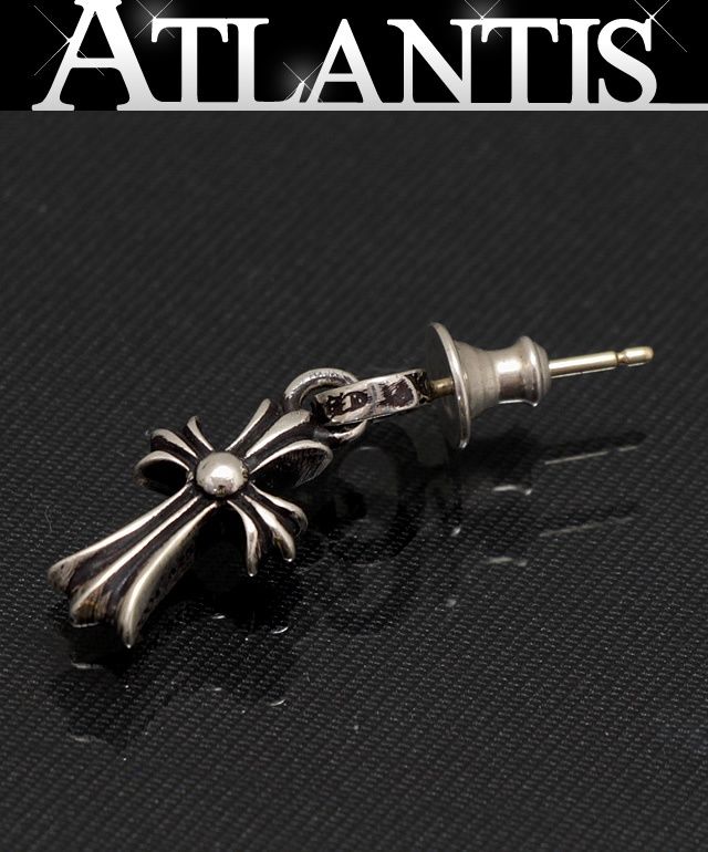 CHROME HEARTS 銀座店 クロムハーツ ベイビーファットクロス ドロップ ピアス メンズ シルバー SV925 98968