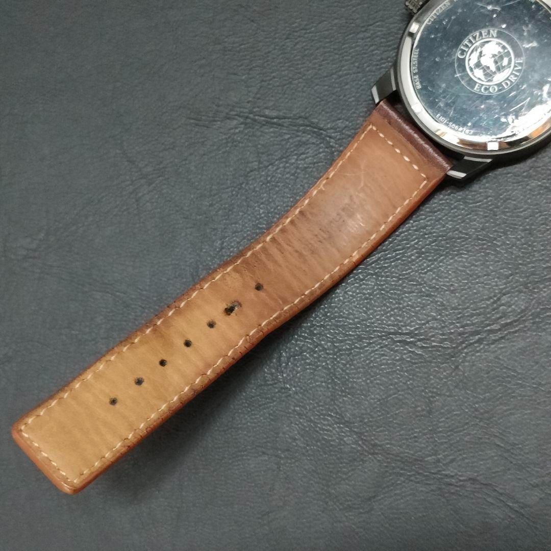 美品 CITIZEN シチズン WR100 ブラック オレンジ ブラウン 電波