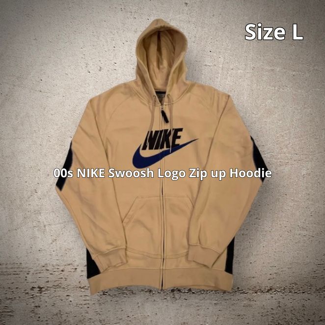 00s NIKE Swoosh Logo Zip up Hoodie ナイキ ジップアップフーディ