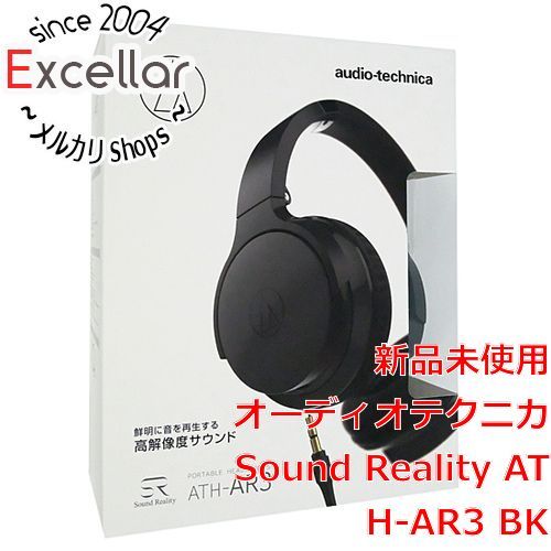 bn:5] audio-technica ポータブルヘッドホン ATH-AR3 BK - 家電・PC