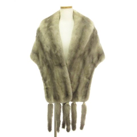 美品 SAGA ひろい MINK サガミンク ファー ショール ポンチョ