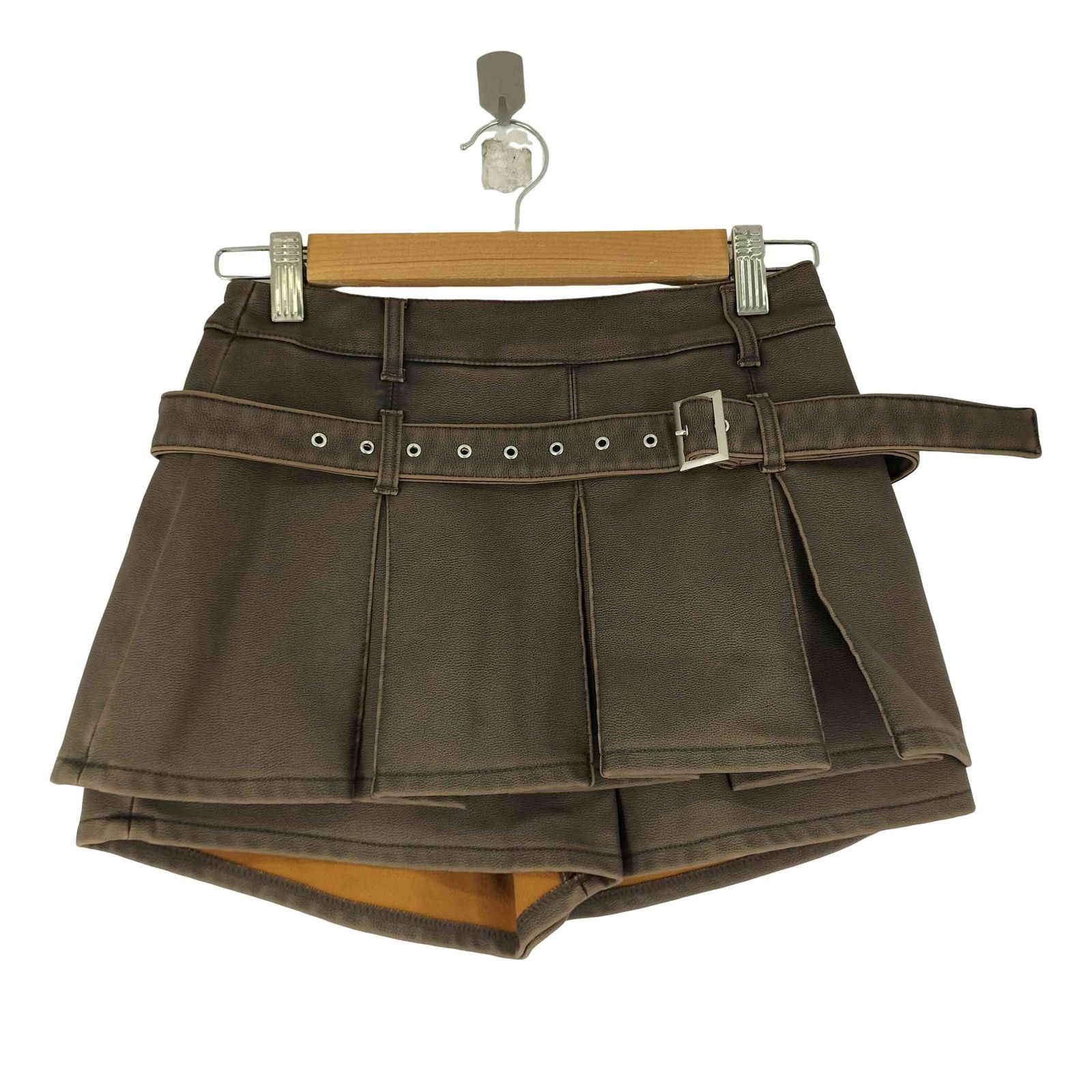 ダーリッチ Darich アンティークレザープリーツショートパンツ レディース JPN S