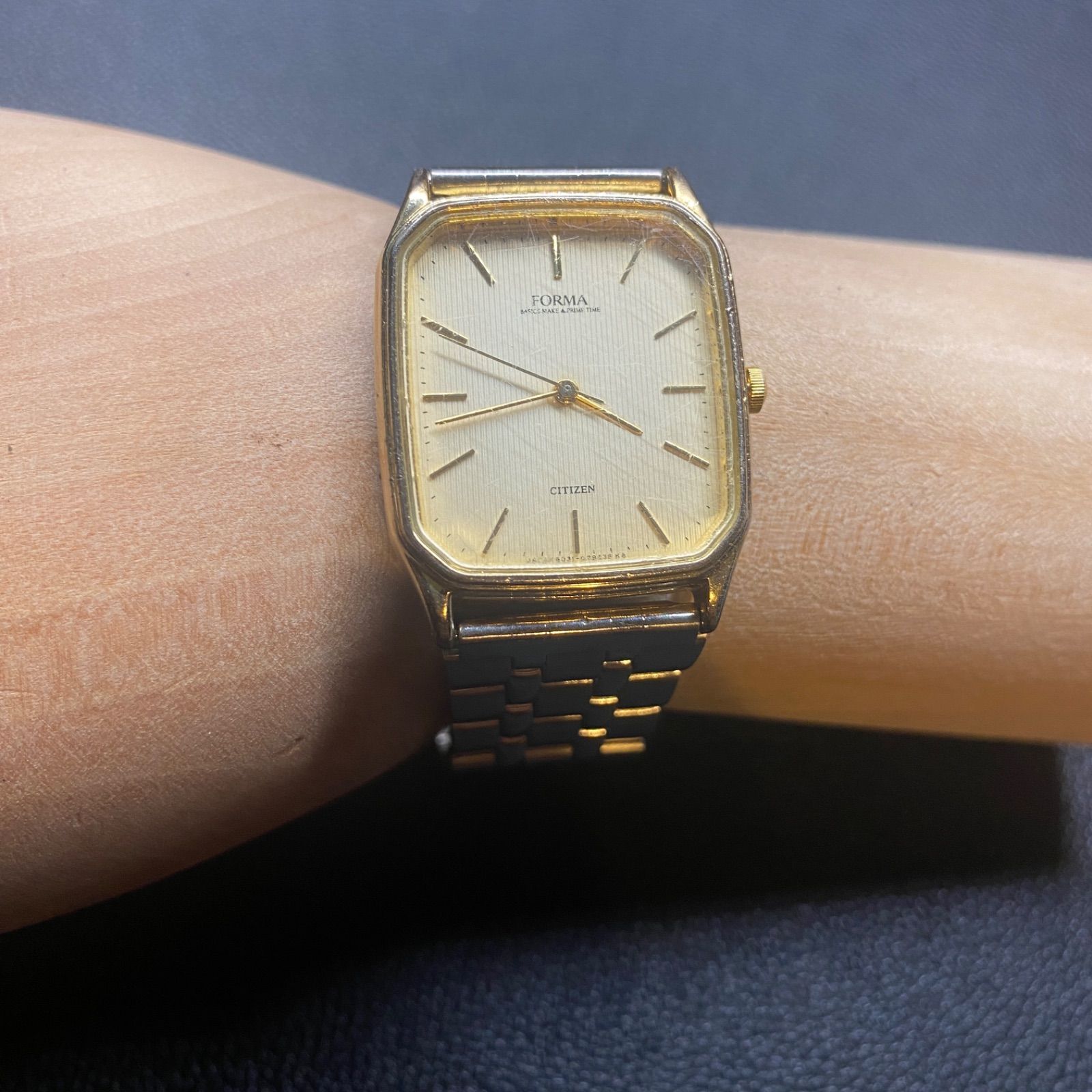 シチズン CITIZEN FORMA 6031-G07664 ゴールド メンズ スクエア 腕時計 
