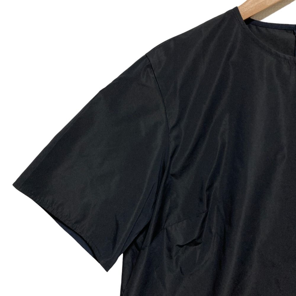 美品 MW TOKYO エムダブリュー SILK TAFFETA PEPLUM TUCK BLOUSE 半袖 ペプラム ブラウス プルオーバー 38サイズ ブラック レディース 古着 中古 美品 MW TOKYO エムダブリュー SILK TAFFETA PEPLUM TUCK BLOUSE