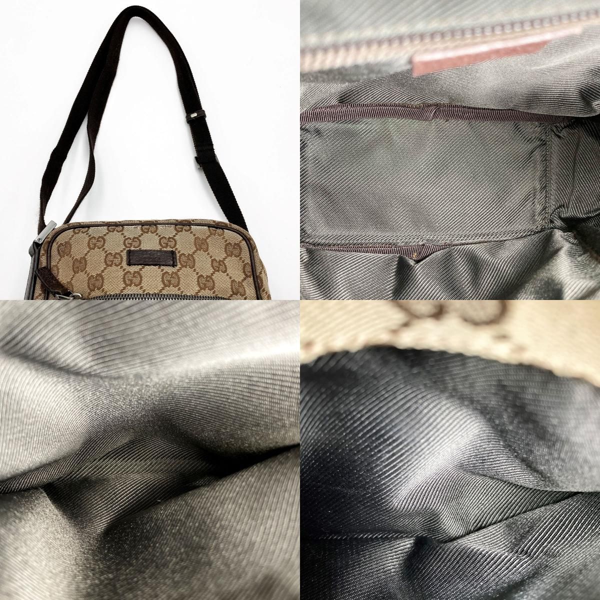 中美品 GUCCI グッチ GG柄 ショルダーバッグ 斜め掛け バッグ