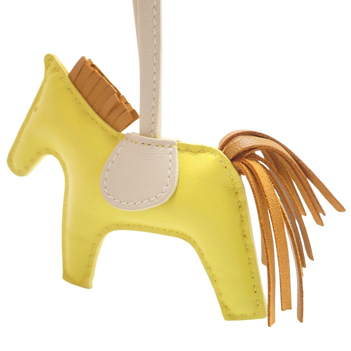 HERMES(エルメス) ロデオチャームPM ライム/クレ/セサミ イエロー黄  