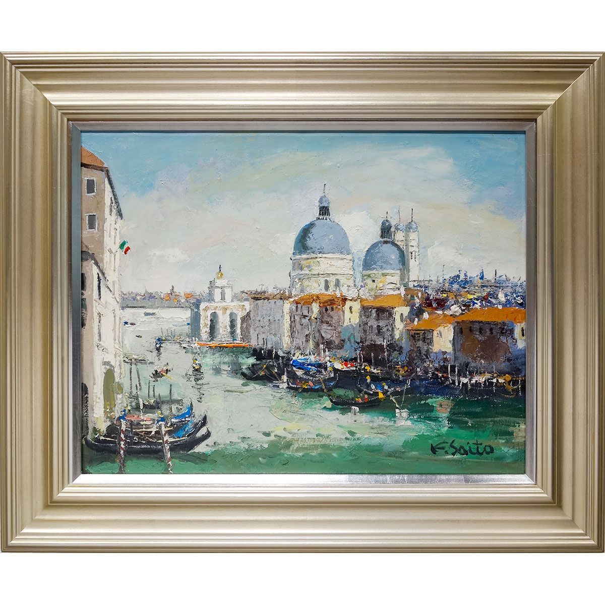 イタリアベネチア風景写真 額入り
