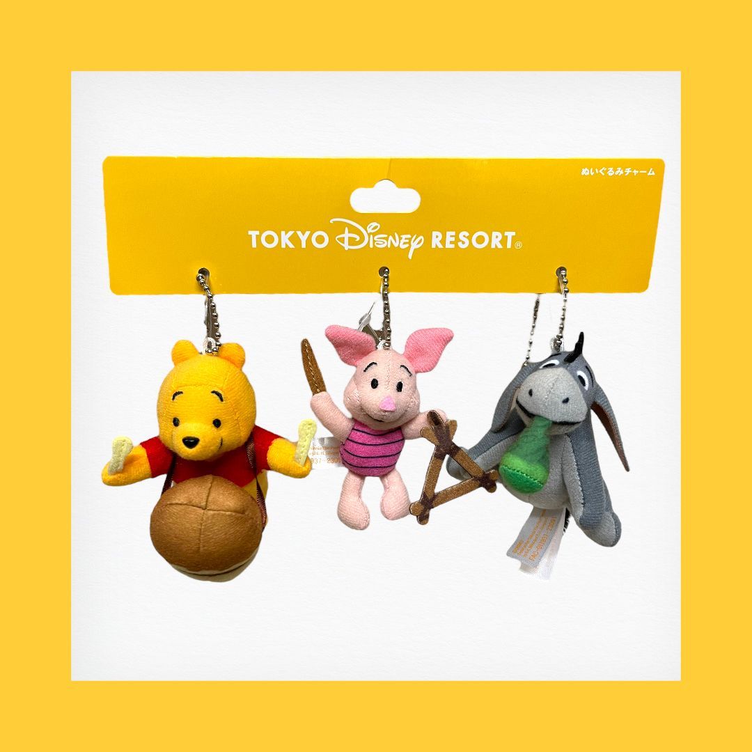ディズニー プーさん&ピグレット&イーヨー ぬいぐるみ チャーム キー