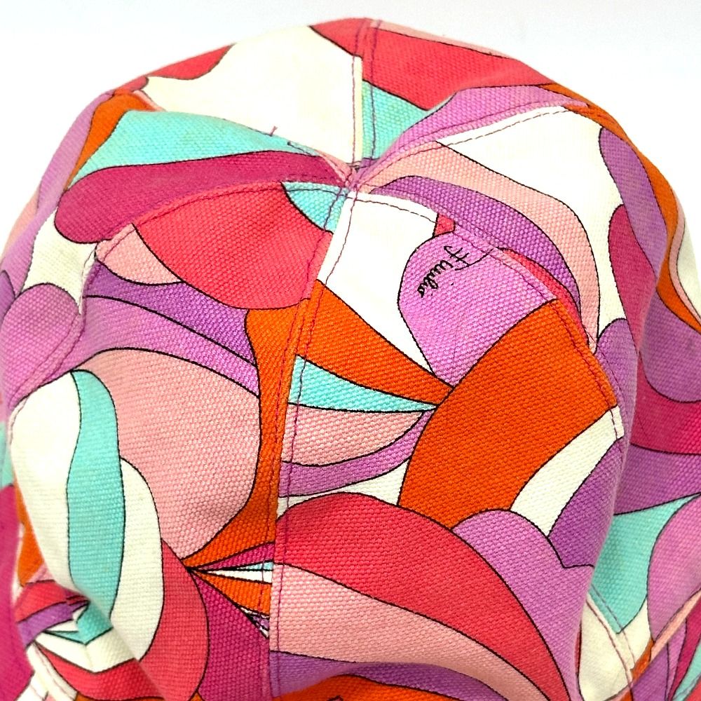 エミリオプッチ  マルチカラー　キャップ Emilio Pucci エミリオプッチ ハット プッチ柄 キャンバス