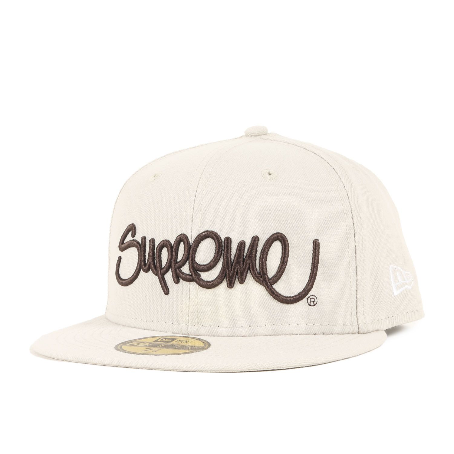【美品】Supreme シュプリーム キャップ サイズ:7 3/8(58.7cm) / 22SS NEW ERA ハンドスタイル ベースボールキャップ (Handstyle New Era) / ストーン / 帽子 / コラボ 別注【メンズ】