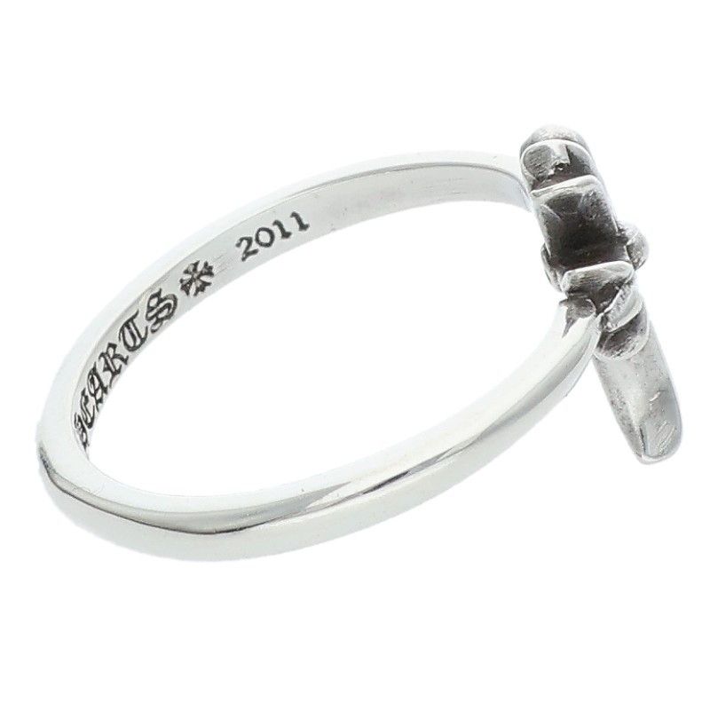 クロムハーツ　バブルガムリング　CHクロス クロムハーツ/バブルガムCHクロス シルバーリング メンズ 7号 クロム