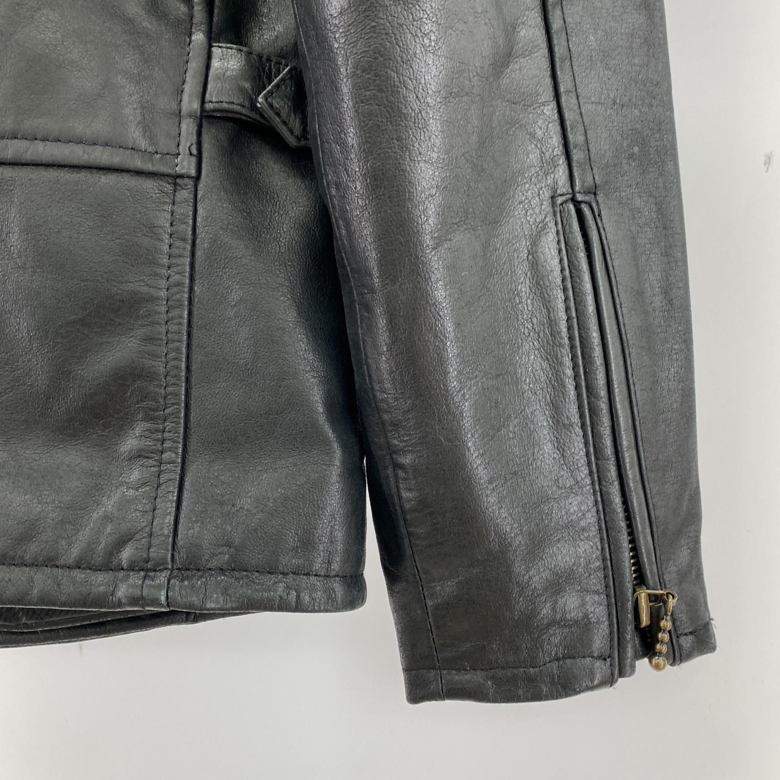 AVIREX アヴィレックス 牛革612107レザージャケットsizeLブラック