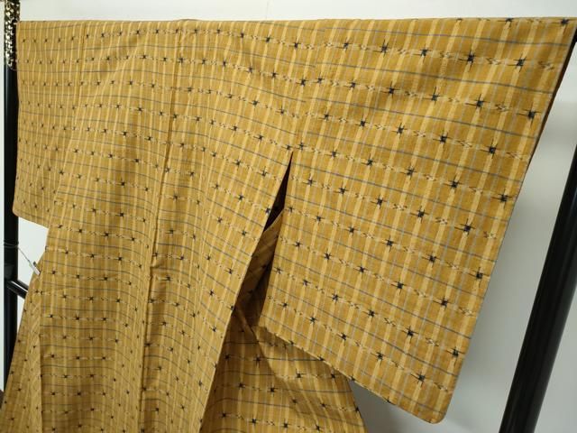 平和屋本店□超希少 日本工芸会正会員 秋山眞和 綾の手紬 手織 本藍染  