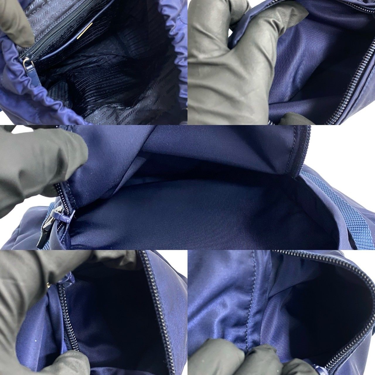 極 美品 希少品 PRADA プラダ 三角ロゴ 金具 サフィアーノ レザー 本革