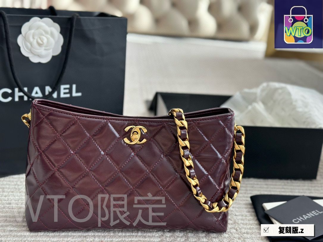今日 Chanel 24P Hobo Bag ブラックゴールド ホーボーバッグ-WTO輸入3