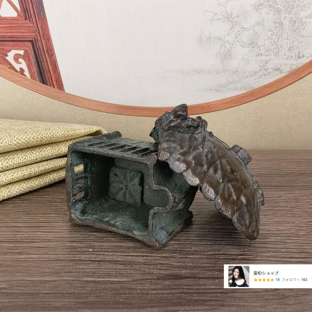 銅 細工 金銭竜亀香炉 茶台香炉 事務室薫香炉 装飾品 工芸品 置物 銅 細工 金銭竜亀香炉 茶台香炉 事務室薫香炉 装飾品 工芸
