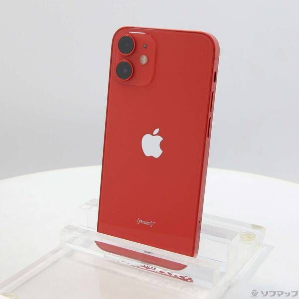 美品 SIMフリー iPhone12 mini 128GB レッド 付属品 中古品〕 iPhone12 mini 128GB プロダクトレッド MGDN3J／A SIM
