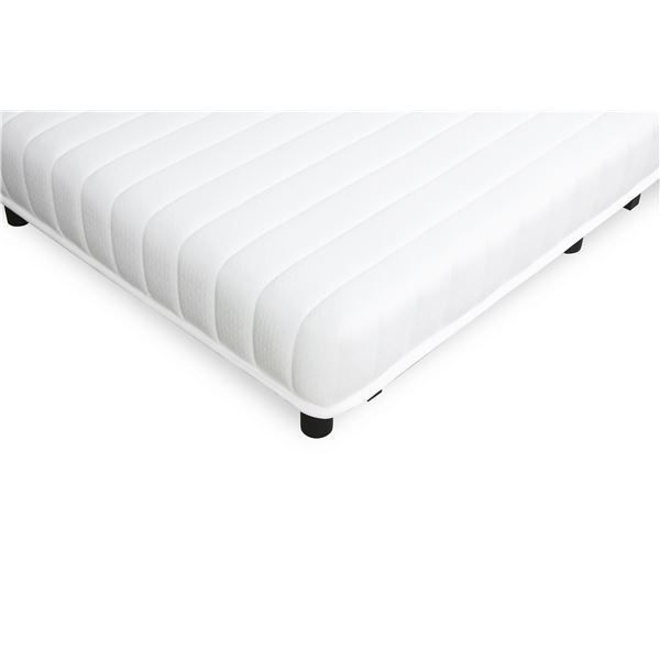 脚付き ポケットコイル マットレスベッド 約幅195×奥行95×高さ35cm ホワイト 組立品 ベッドルーム 寝室 インテリア家具 TALLINNNEXPO_COM