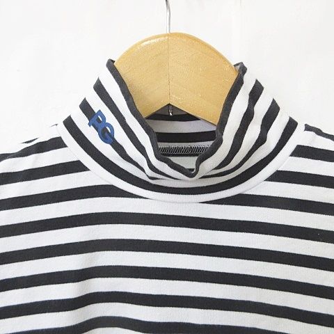 パーリーゲイツ 白 ジップ モックネック ゴルフ ウェア ハイネック