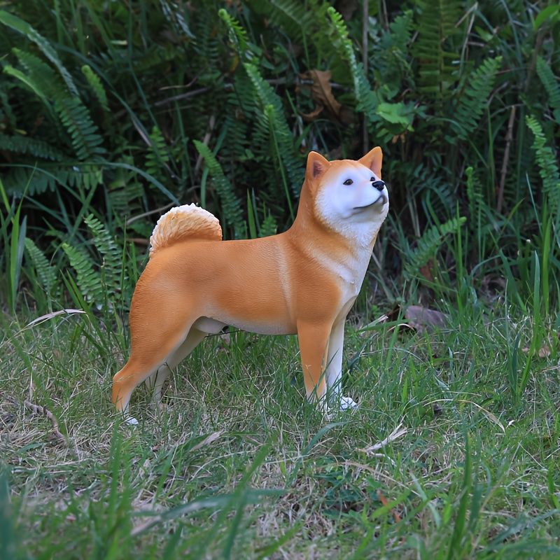 犬 フィギュア 柴犬 リアル 秋田県 置物 かわいい 23cm 樹脂像