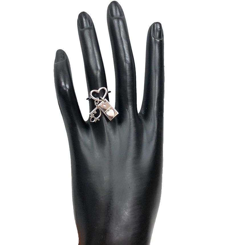 Dior ディオール CDロゴ ハートチャームリング 指輪 aq8065-