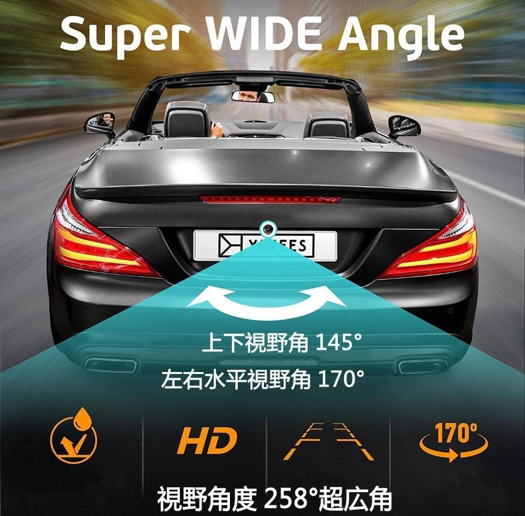 車載バックカメラ 100万画素/62万画素切替 車載カメラ 超広角 リア