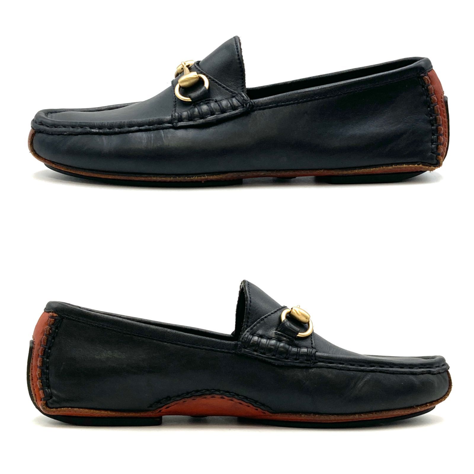 GUCCI グッチ ホースビット ドライビングシューズ 40 1/2 ブラック 