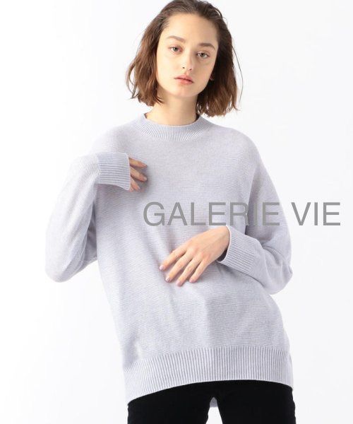 GALERIE VIE カシミヤコットン ビルドネックプルオーバー-