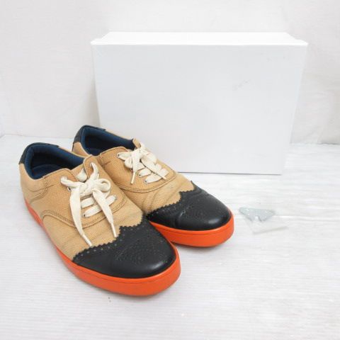 パーリーゲイツ PEARLY GATES ゴルフ シューズ スパイク ウィングチップ 053 992352 24 cm 茶 紺 オレンジ 靴 き