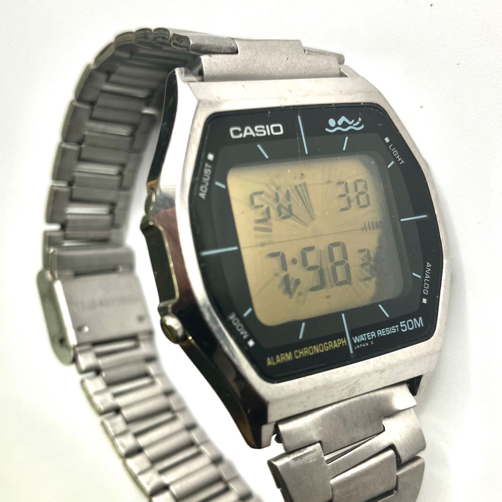 孤品】CASIO AA-92W 1980販売モデル アナログ・デジタル切替表示 豆球