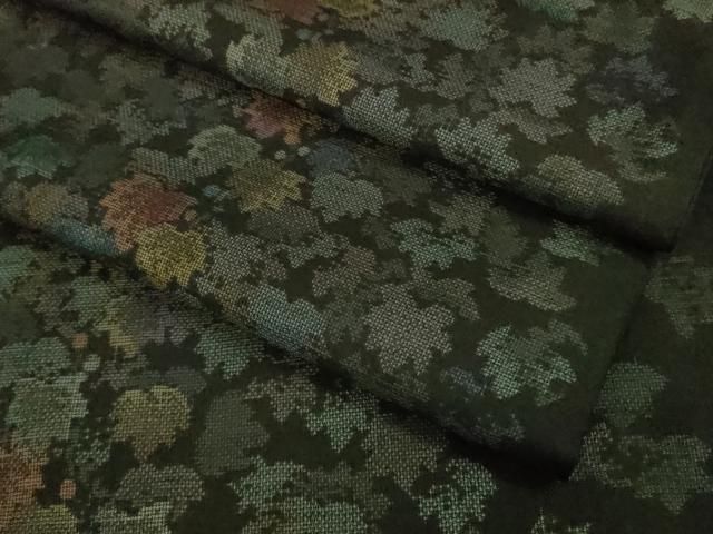 平和屋着物 上 本場大島紬 9マルキ 草葉文 DZAA9090kh5