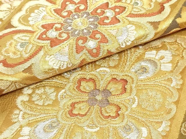 平和屋着物○銀座きしや 六通柄袋帯 菱取蒔絵紋 本金箔 正絹