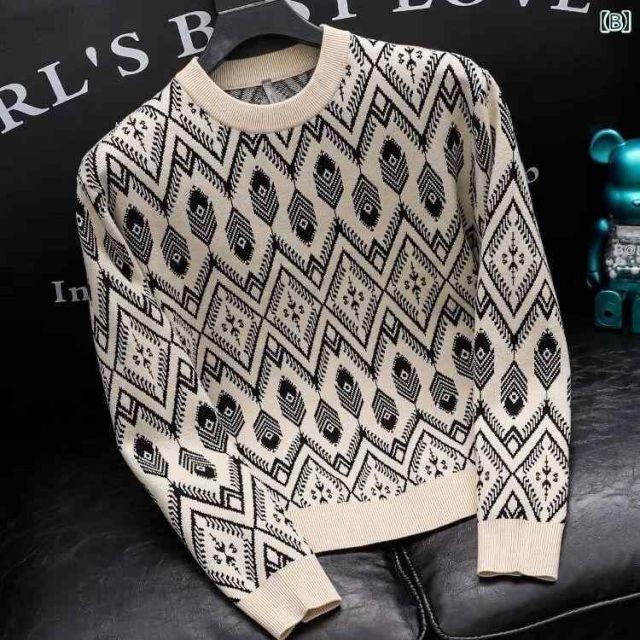 [XL]春 コーデ メンズ 用 服 シンプル ファッション オシャレ 大人 かっこいい 大きいサイズ ストリート 紳士服 アメリカン スウェット シャツ ハイエンド ジャカード スリムフィット プルオーバー レイヤリング シャツ 暖かい 