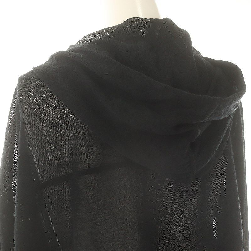 theory セオリー ブラック フルジップ シアー パーカー セオリー Theory 23SS AIRY COTTON ZIP UP HOODIE シアー