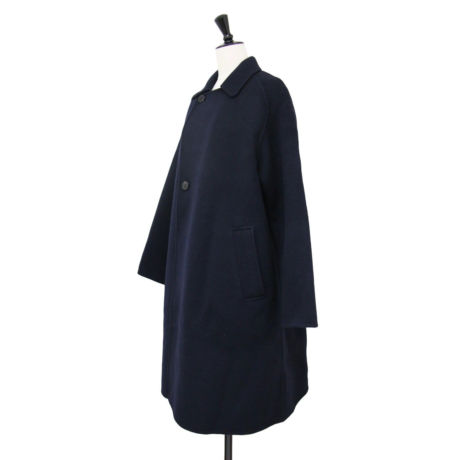 美品定価7万程ギャルリーヴィーロングコート紺カシミヤオーバーサイズ