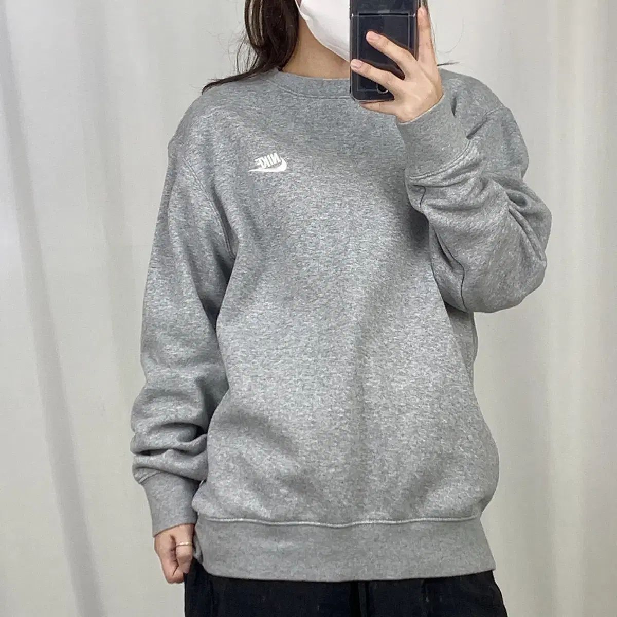 【雷市場（ポンジャン）商品韓国直送】 Nike(ナイキ） グレー 裏起毛 パーカー M 240922
