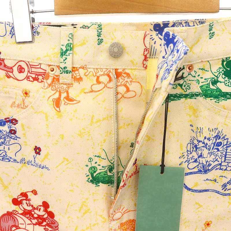 グッチ GUCCI × ディズニー DISNEY スカート ミニ タイト 総柄 イラスト ジッパーフライ 38 アイボリー マルチ 539778 MI OS SH SIROKUMA-CORPORATION_COM