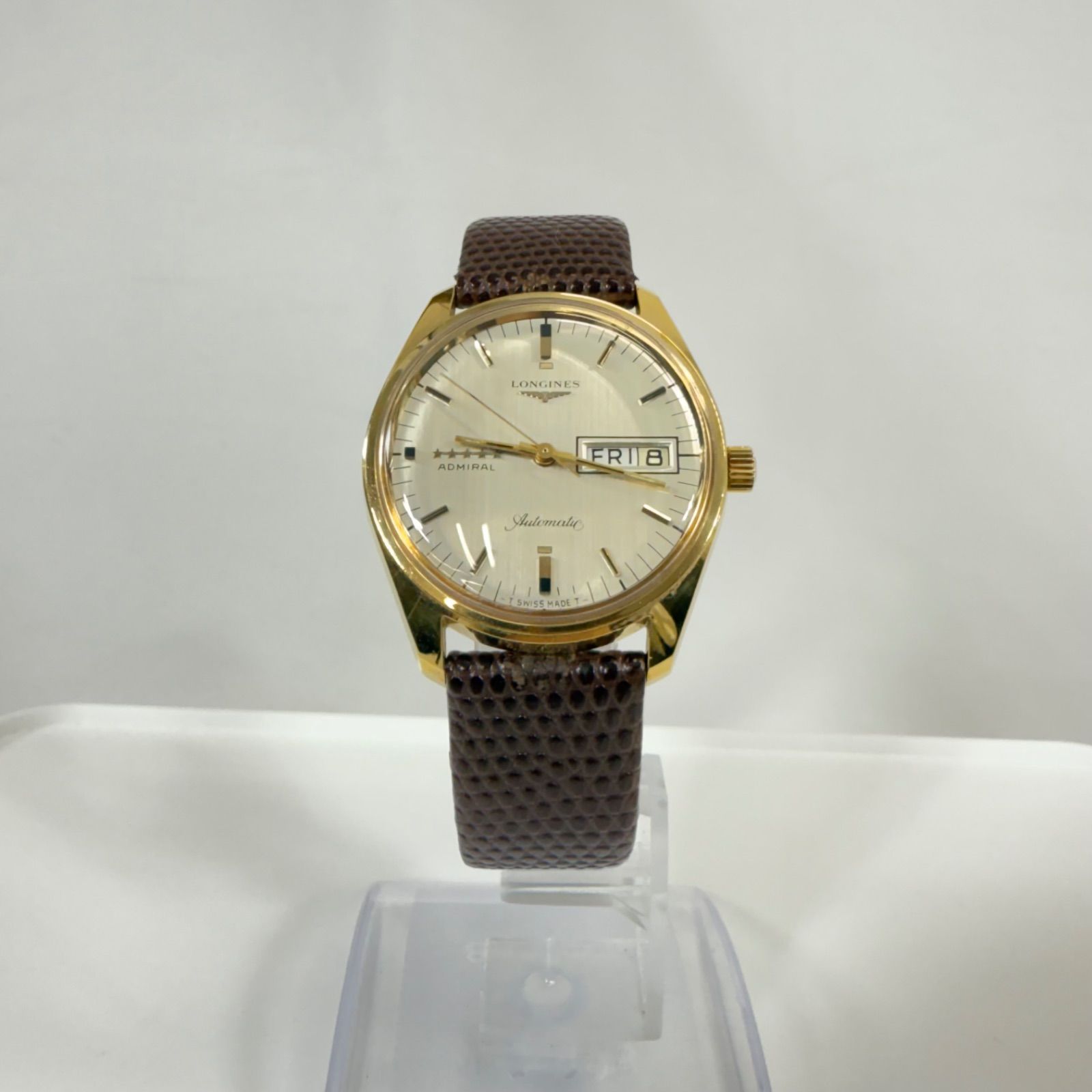 LONGINES 自動巻き時計 アドミラルファイブスターデイデイトゴールド　稼働 ロンジン アドミラル ファイブスター デイデイト 自動巻き 25石