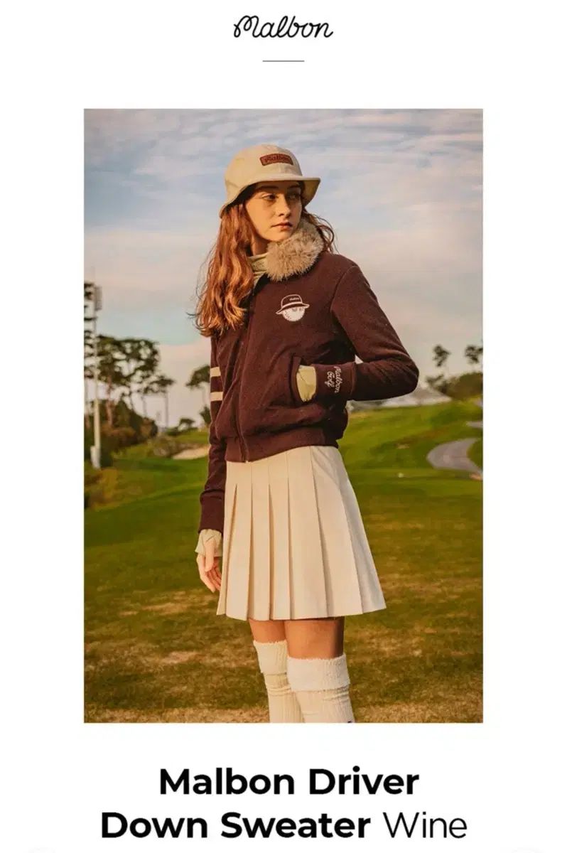 マルボンゴルフ ファー カシミア ダウン ジャケット
