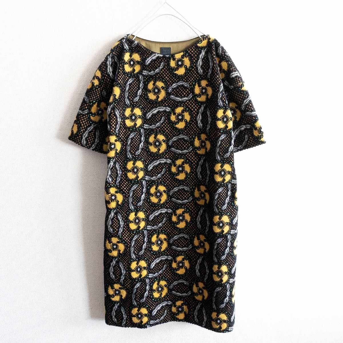 22AW】mina perhonen【northern flower ドレス】38 ワンピース ミナ 