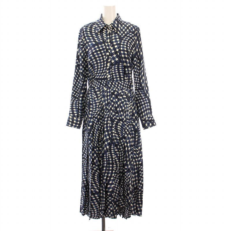 トリーバーチ TORY BURCH PRINTED PLEATED SILK TWILL DRESS