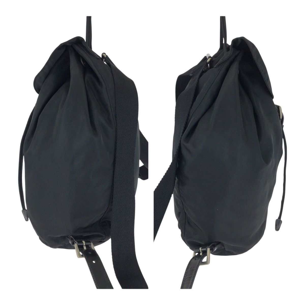 【極上美品】プラダ ミニリュック バッグパック シルバー金具 ナイロン 三角ロゴ プラダ PRADA ミニリュック バッグパック シルバー金具 ナイロン 三角ロゴ