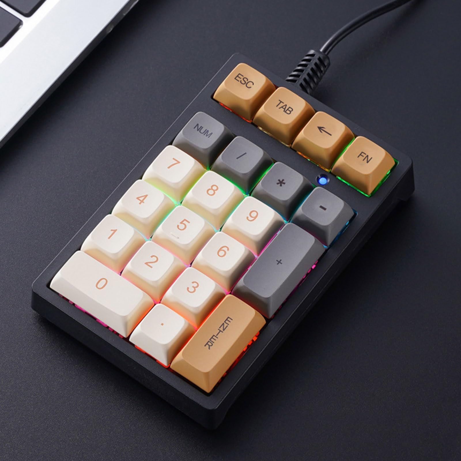 メカニカルテンキーパッド Tabキー付き 数字キーボード 21キー 9 メカニカルテンキーパッド Tabキー付き 数字キーボード 21キー 9