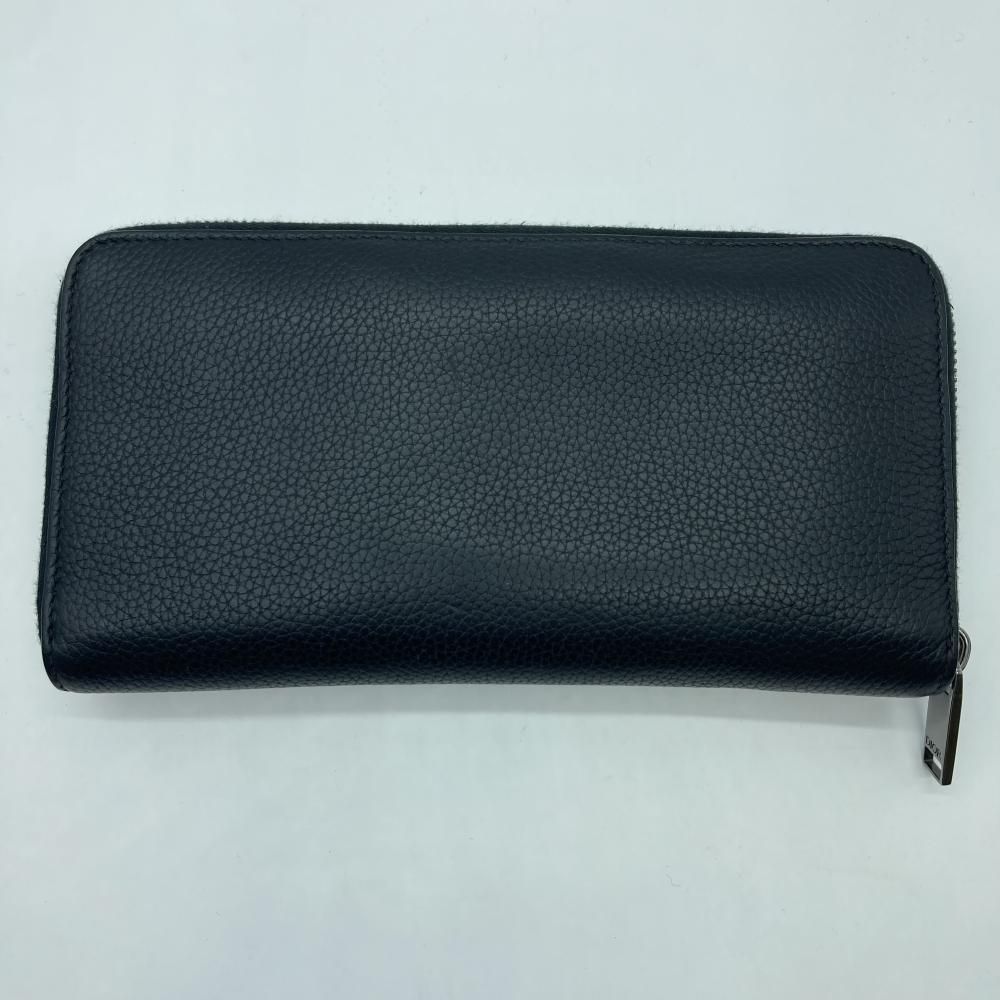中古】DIOR CD Icon ロングジップウォレット ブラック